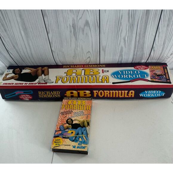 VTG 1997 Richard Simmons Ab Formula Video Workout VHS Booklet and AB Bar - Picture 2 of 6